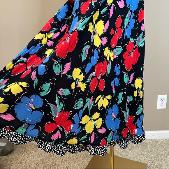 Rixo X Target Floral Maxi Dress Women 2 Puff Sleeve Boho Bright Fiesta Colorful - Picture 8 of 13
